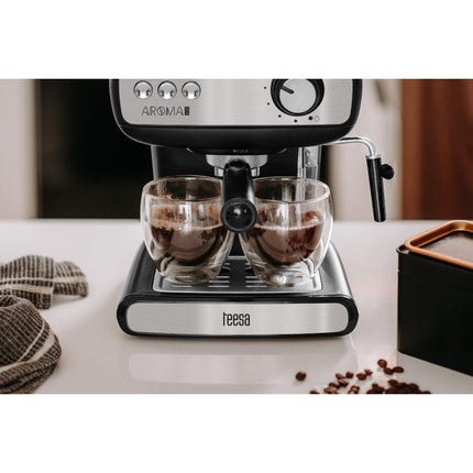 Teesa Espressomachine AROMA 400 met melkopschuimer 850W TSA4009