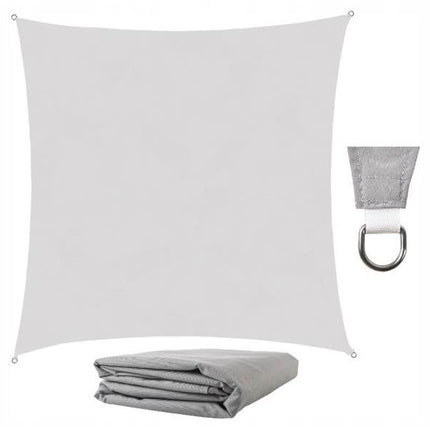 Malatec waterproof schaduwdoek grijs UV bestendig  3.6 x 3.6 m