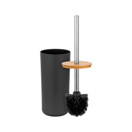 Teesa 6-delige badkamer accessoires set zwart/bamboo TSA0400-B