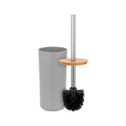 Teesa 6-delige badkamer accessoires set grijs/bamboo TSA0400-G